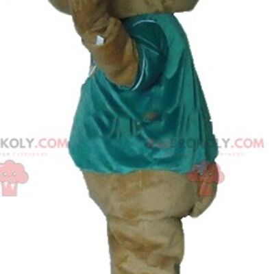 Rosa und beige Teddybär REDBROKOLY Maskottchen / REDBROKO_02600