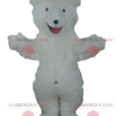 Oso de peluche grande mascota REDBROKOLY beige y blanco / REDBROKO_02610