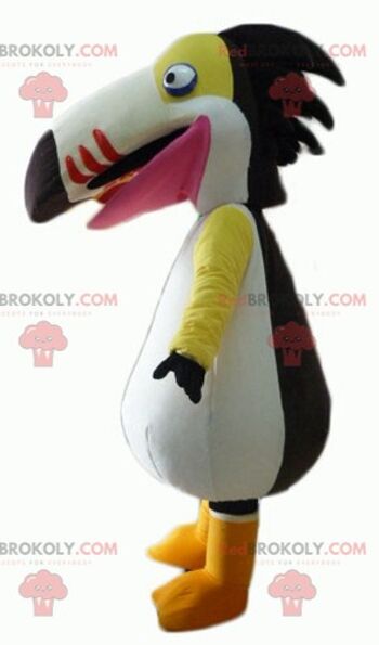 Mascotte de toucan perroquet noir blanc et jaune REDBROKOLY / REDBROKO_02645 3