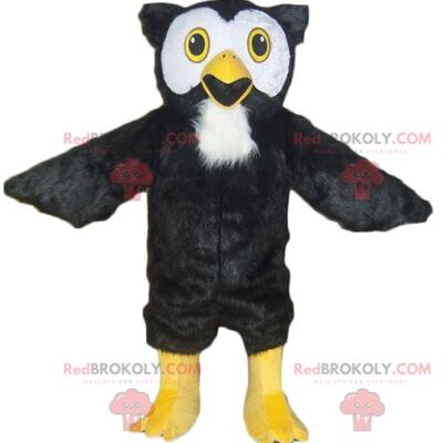 Tucano pappagallo nero bianco e giallo REDBROKOLY mascotte / REDBROKO_02662