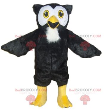 Mascotte de toucan perroquet noir blanc et jaune REDBROKOLY / REDBROKO_02662 1