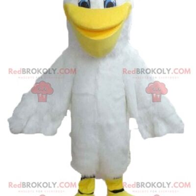 White and yellow duck gull REDBROKOLY mascot / REDBROKO_02664