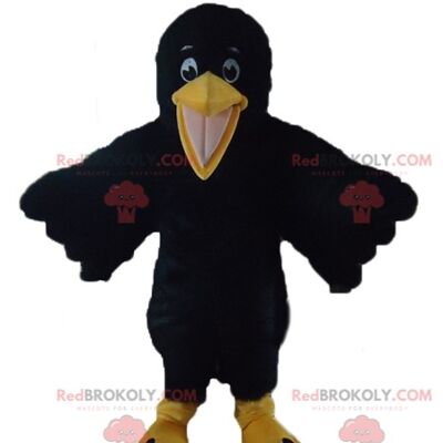 Owl REDBROKOLY mascot black and white owl in costume / REDBROKO_02673