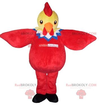 Mascotte de poule jaune géante REDBROKOLY déguisée en chef / REDBROKO_02708 1