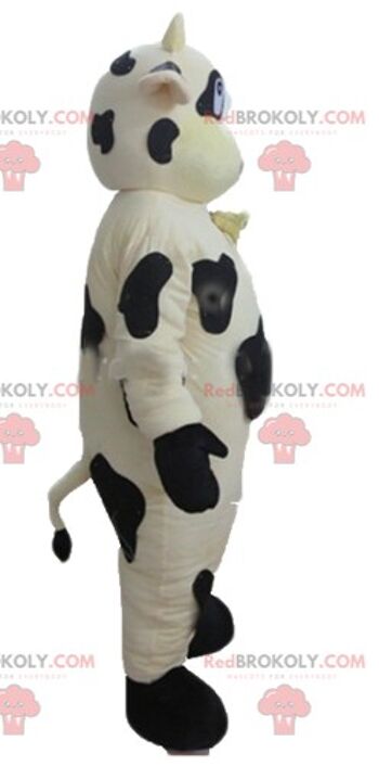 Joyeuse et attendrissante mascotte de vache blanche et grise REDBROKOLY / REDBROKO_02739 3