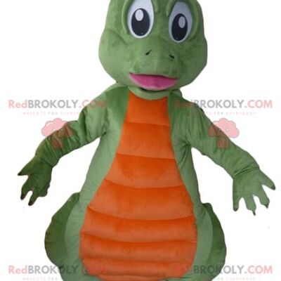 Cute and colorful little green and yellow dragon REDBROKOLY mascot / REDBROKO_02808