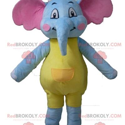 Lindo y colorido elefante gris y naranja REDBROKOLY mascota / REDBROKO_02845