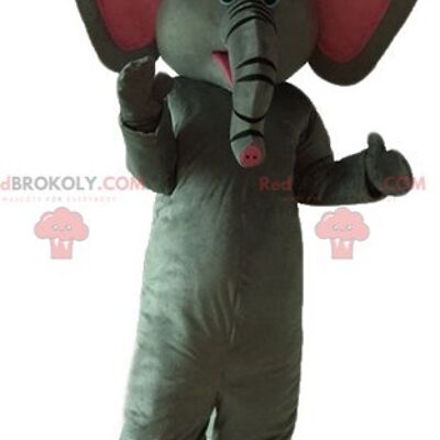 Mascotte REDBROKOLY gigante e completamente personalizzabile dell'elefante grigio / REDBROKO_02855
