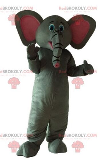 Mascotte d'éléphant gris géant et entièrement personnalisable REDBROKOLY / REDBROKO_02855