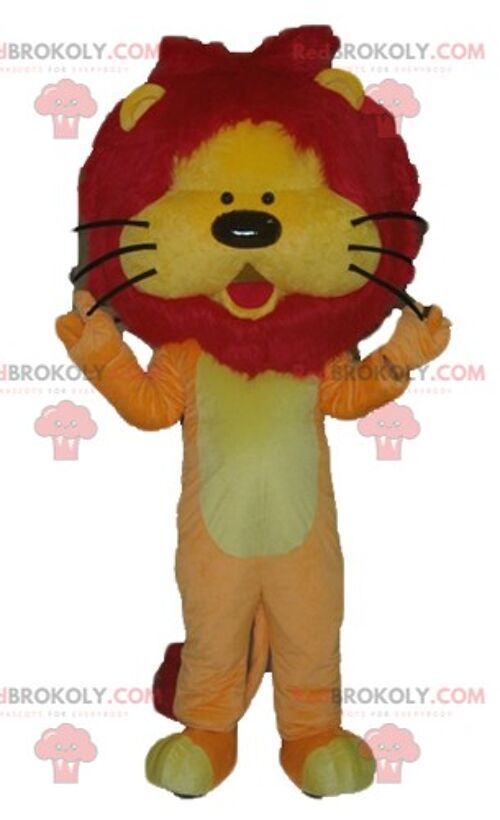 REDBROKOLY mascot beige lion tiger looking fierce / REDBROKO_02871