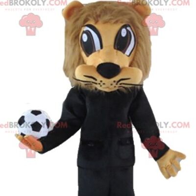 Giant and very successful brown lion REDBROKOLY mascot / REDBROKO_02906