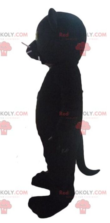 Mascotte de chat noir et rose REDBROKOLY avec des ailes et une couronne / REDBROKO_03020 3