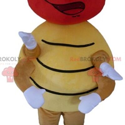 Giant brown and yellow kangaroo REDBROKOLY mascot / REDBROKO_03066