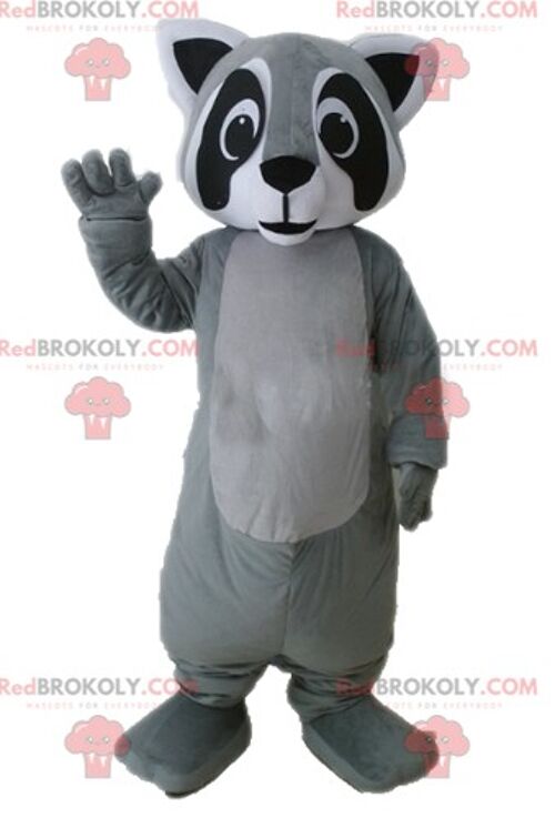 Giant soft and hairy brown and white kangaroo REDBROKOLY mascot / REDBROKO_03171