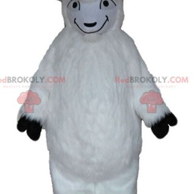 All hairy white goat REDBROKOLY mascot / REDBROKO_03186