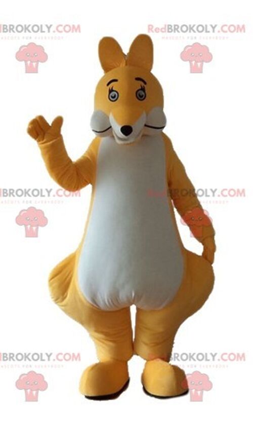 Very successful orange and white kangaroo REDBROKOLY mascot / REDBROKO_03211