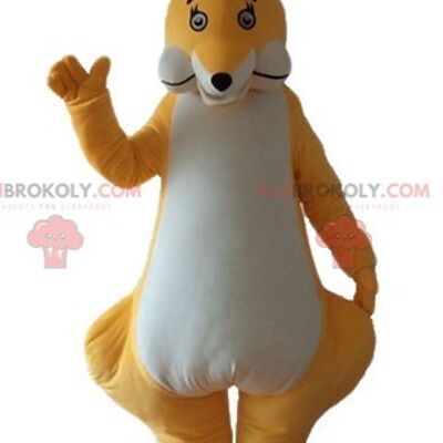 Very successful orange and white kangaroo REDBROKOLY mascot / REDBROKO_03211