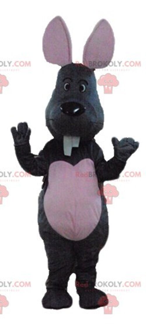 Eeyore donkey REDBROKOLY mascot white gray and pink / REDBROKO_03227