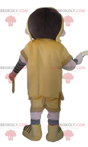 Mascotte de Kiki REDBROKOLY le célèbre singe marron en tenue noire / REDBROKO_03389 3