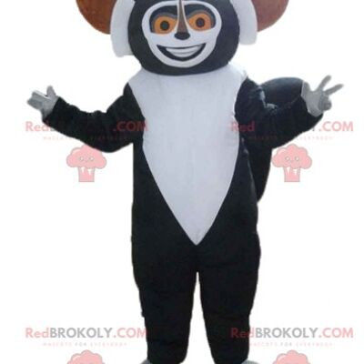 Mascotte d'ours souris noir et blanc REDBROKOLY avec un grand chapeau / REDBROKO_03511