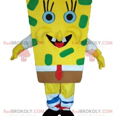 SpongeBob REDBROKOLY mascot yellow cartoon character / REDBROKO_03538