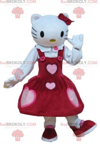 Mascotte Hello Kitty REDBROKOLY célèbre chat de dessin animé / REDBROKO_03583