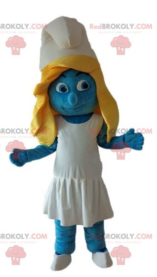 Smurfette REDBROKOLY mascot from the famous comic strip The Smurfs / REDBROKO_03589