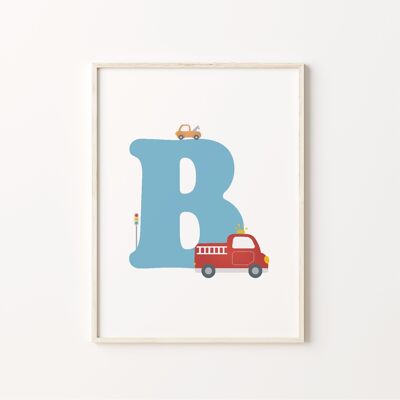 Auto - Letterposter B 40 x 30 cm