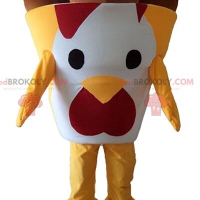 Giant vanilla-strawberry ice cream REDBROKOLY mascot / REDBROKO_03772