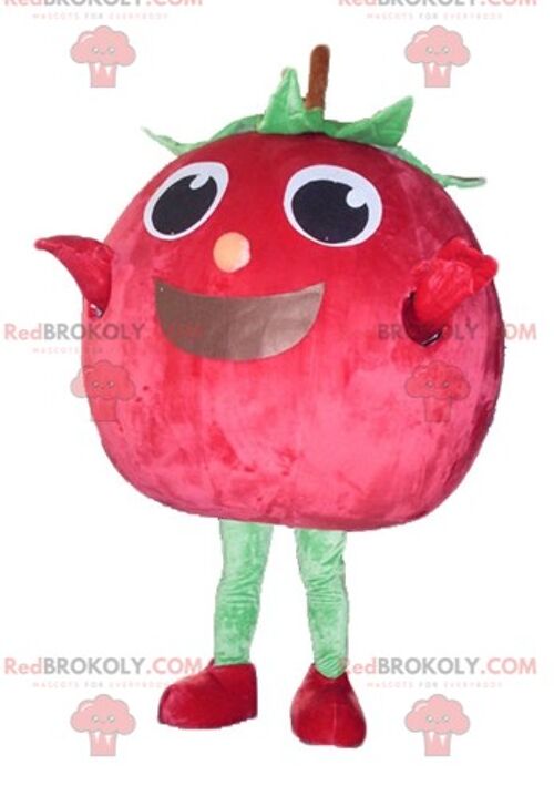 Giant green apple REDBROKOLY mascot all round / REDBROKO_03783