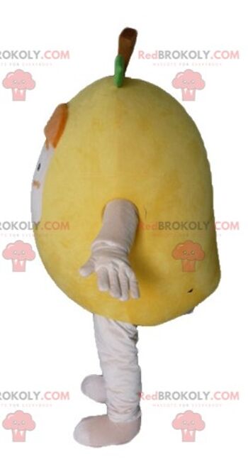 Mascotte de citron jaune géant et souriant REDBROKOLY / REDBROKO_03792 3