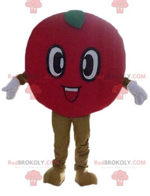 Giant and smiling red apple REDBROKOLY mascot / REDBROKO_03802