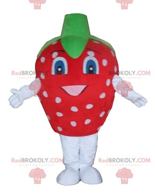 Very beautiful and appetizing chocolate strawberry REDBROKOLY mascot / REDBROKO_03811