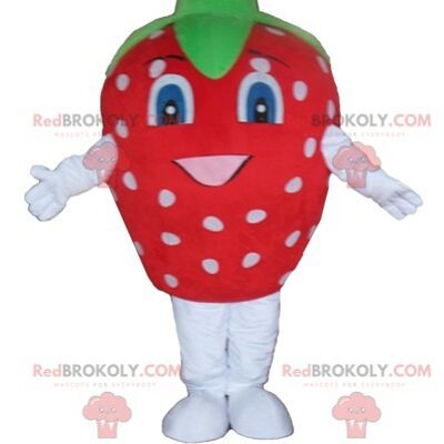 Very beautiful and appetizing chocolate strawberry REDBROKOLY mascot / REDBROKO_03811