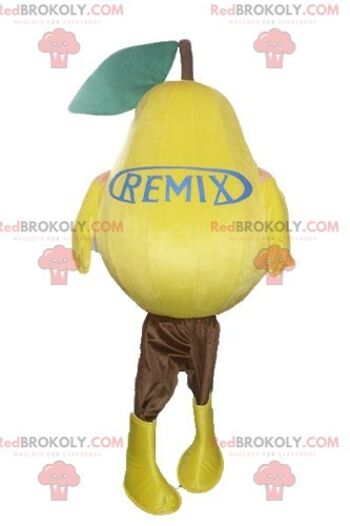 Mascotte de REDBROKOLY citron jaune tout rond et mignon / REDBROKO_03824