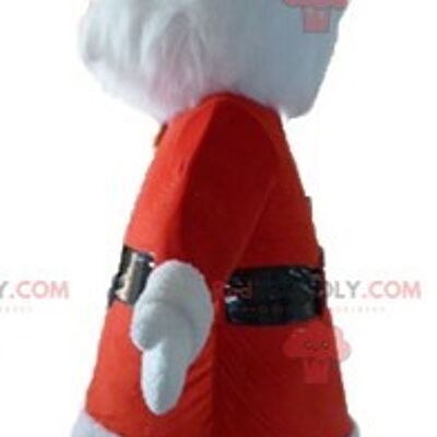Wolf REDBROKOLY mascot dressed in Mother Christmas outfit / REDBROKO_03833