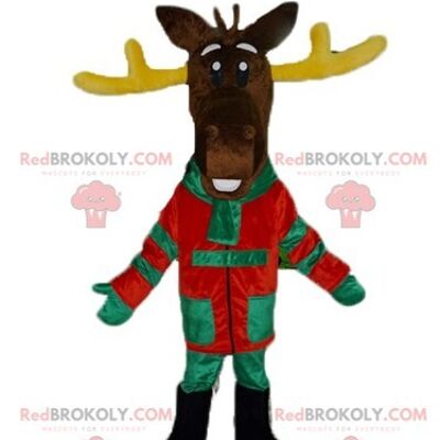 Babbo Natale REDBROKOLY mascotte vestito con abiti tradizionali / REDBROKO_03838