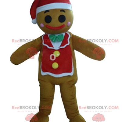 Albero di Natale verde REDBROKOLY mascotte con stella gialla / REDBROKO_03856