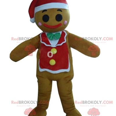 Grüner Weihnachtsbaum REDBROKOLY Maskottchen mit gelbem Stern / REDBROKO_03856