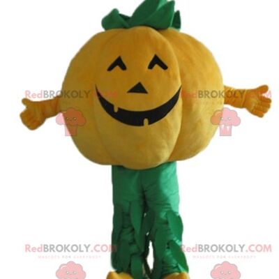 Giant orange and green pumpkin REDBROKOLY mascot / REDBROKO_03864