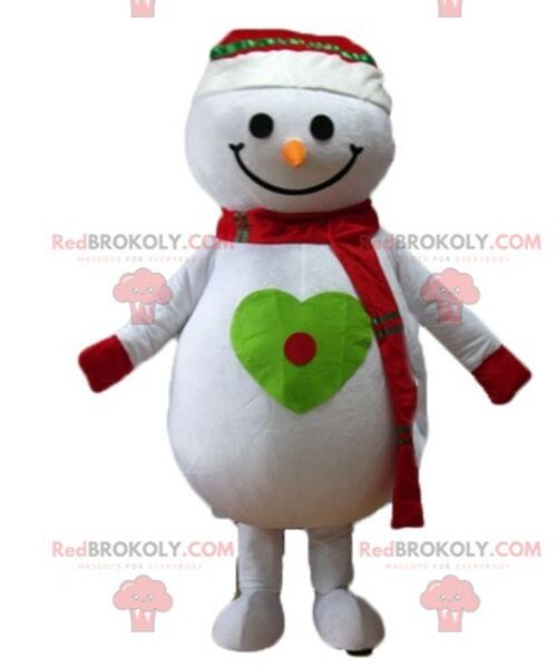 Santa Claus REDBROKOLY mascot in traditional red and white outfit / REDBROKO_03877