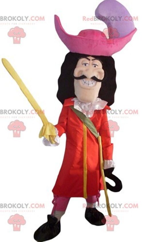 REDBROKOLY mascot Captain Hook villain character in Peter Pan / REDBROKO_03901