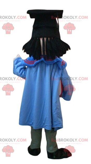 Mascotte de magicien REDBROKOLY en robe bleue avec un voile sur les yeux / REDBROKO_03954 2