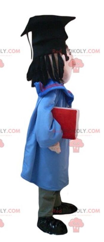 Mascotte de magicien REDBROKOLY en robe bleue avec un voile sur les yeux / REDBROKO_03954 3