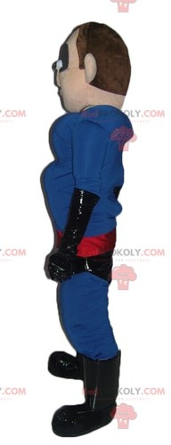 Mascotte de garçon ninja REDBROKOLY en tenue violette et grise / REDBROKO_03967 2