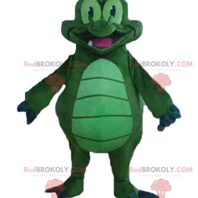 Mascota REDBROKOLY de tortuga naranja y verde muy exitosa en todos los sentidos / REDBROKO_04077