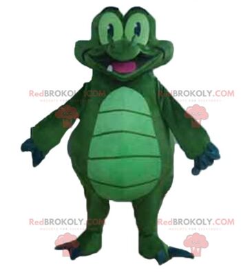 Très réussie mascotte tortue orange et verte REDBROKOLY toute ronde / REDBROKO_04077 1