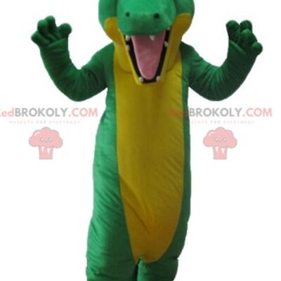 Giant and colorful orange crocodile REDBROKOLY mascot / REDBROKO_04095