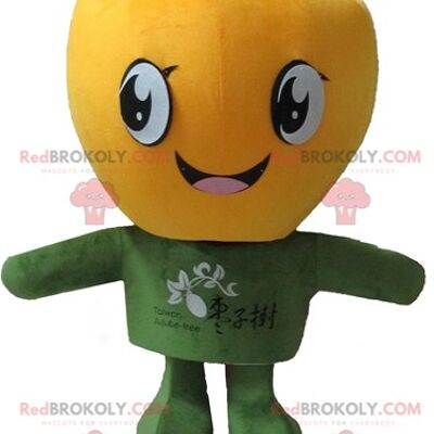 Giant yellow and green corn cob REDBROKOLY mascot / REDBROKO_04144