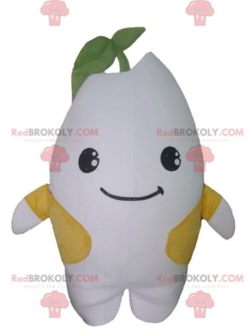 Giant and smiling yellow and orange potato REDBROKOLY mascot / REDBROKO_04160